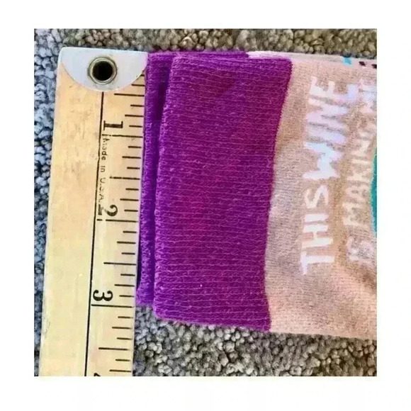 NEW This Wine is Making Me Awesome LOL Funny Pair of Socks Primitives by Kathy - Picture 2 of 6